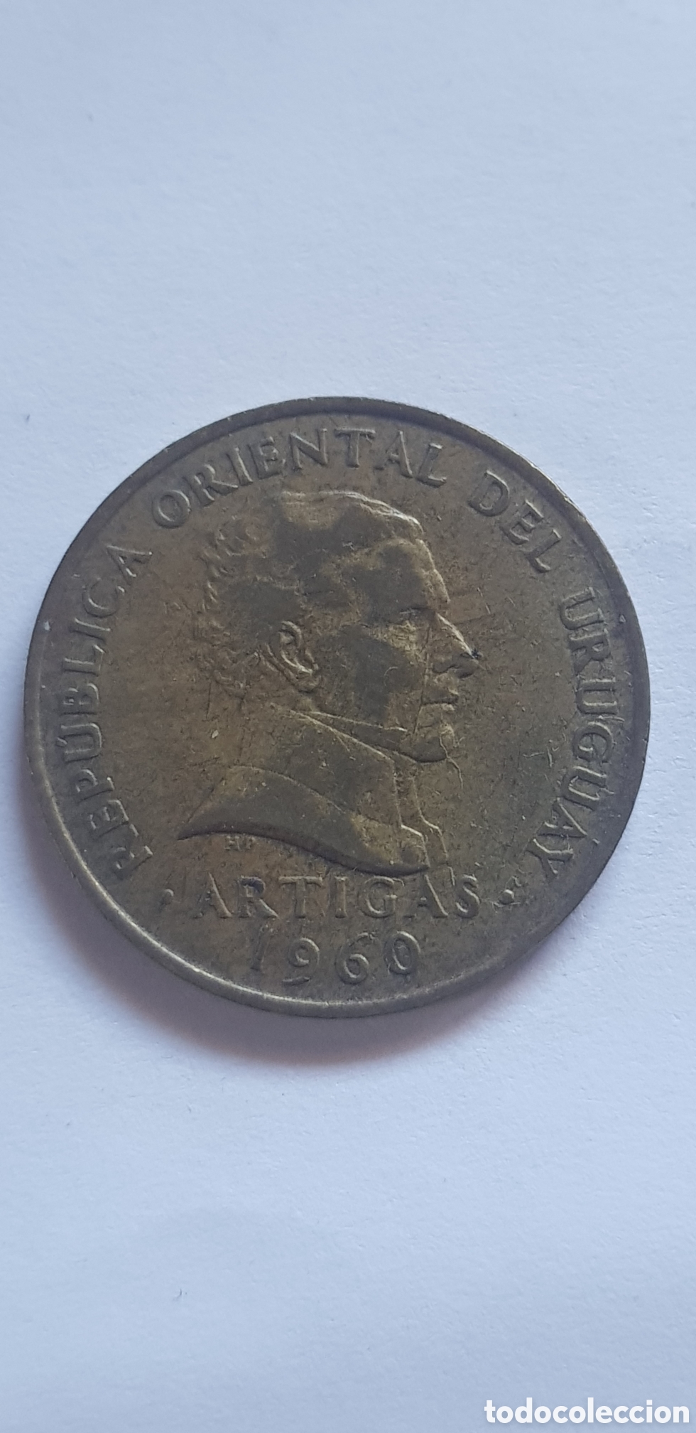 Monedas antiguas de Am&eacute;rica: 10 Cent&eacute;simos Uruguay 1960 - Foto 1