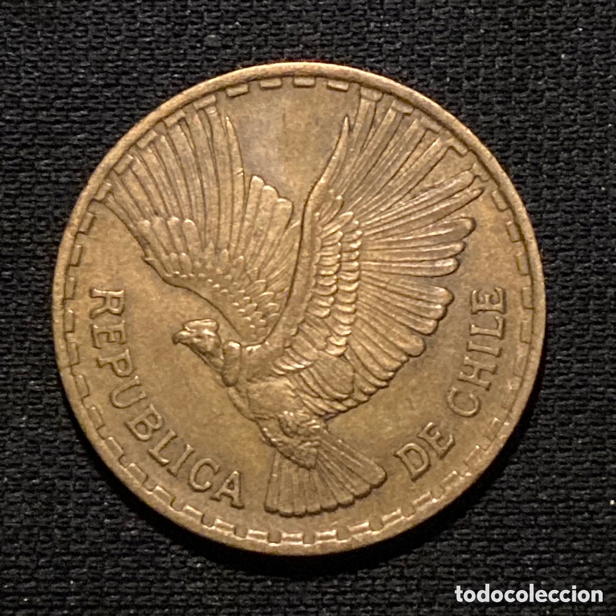 Monedas antiguas de Am&eacute;rica: 10 cent&eacute;simos 1965 Chile - Foto 1