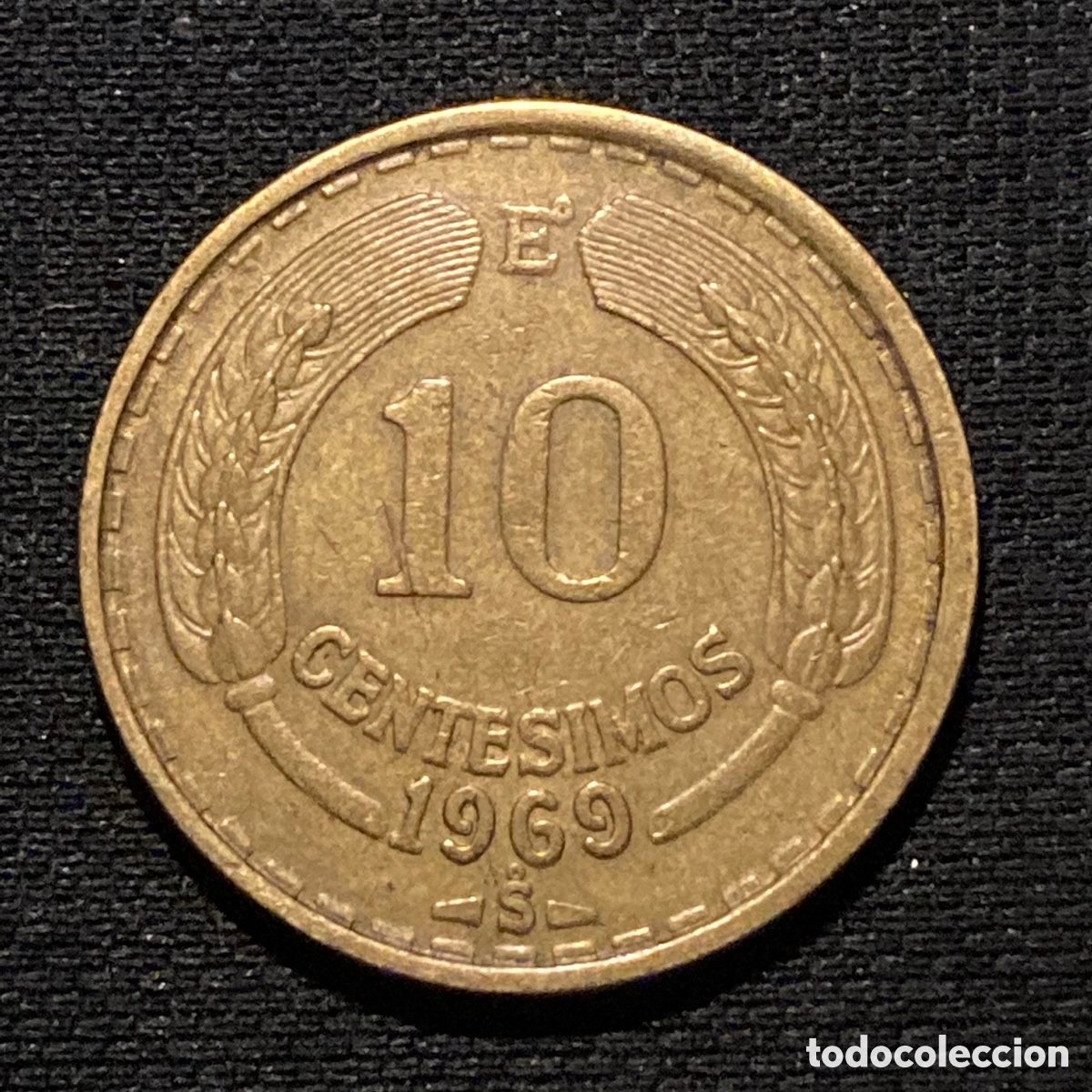 Monedas antiguas de Am&eacute;rica: 10 cent&eacute;simos 1969 Chile - Foto 2