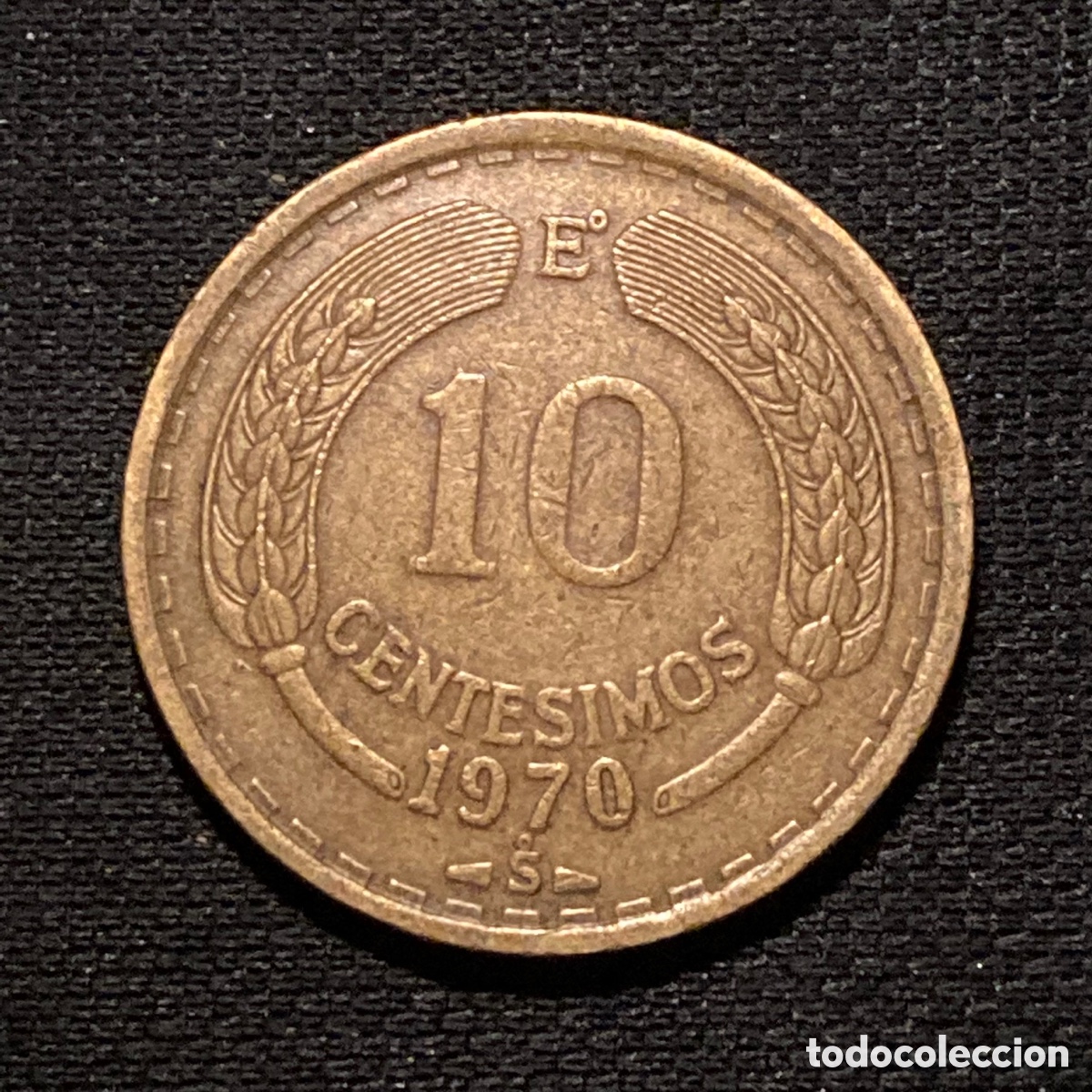 Monedas antiguas de Am&eacute;rica: 10 cent&eacute;simos 1970 Chile - Foto 2