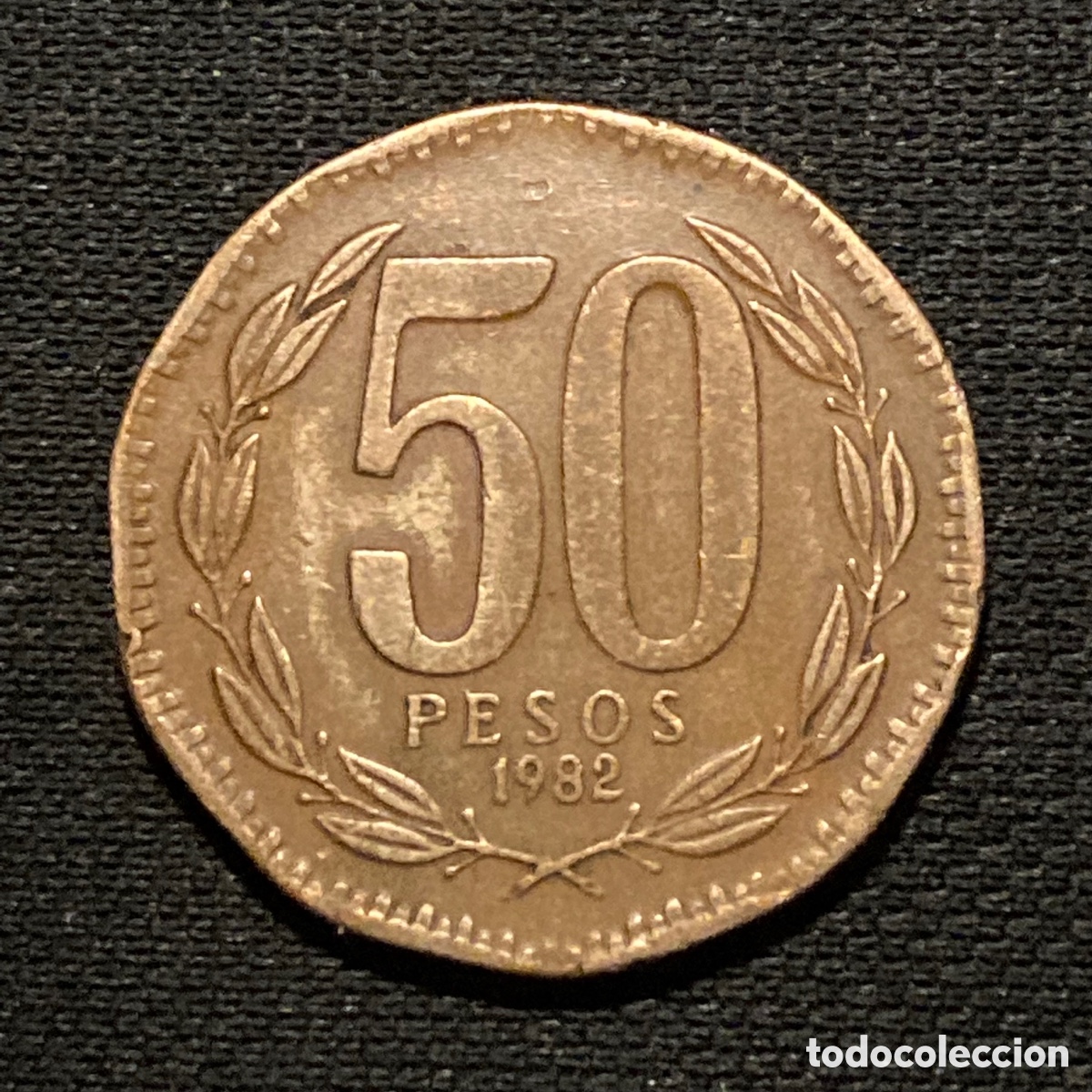 Monedas antiguas de Am&eacute;rica: 50 pesos 1982 Chile - Foto 2