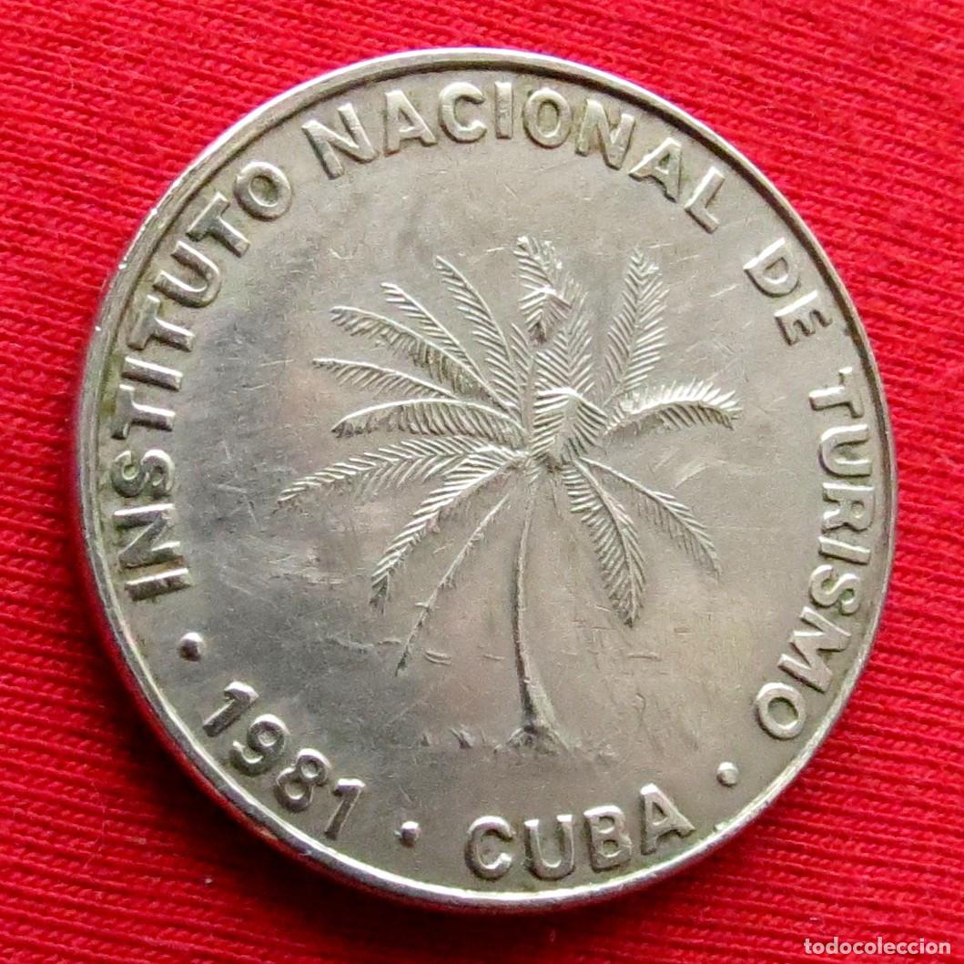 Monedas antiguas de Am&eacute;rica: Cuba 50 centavos 1981 intur - Foto 2