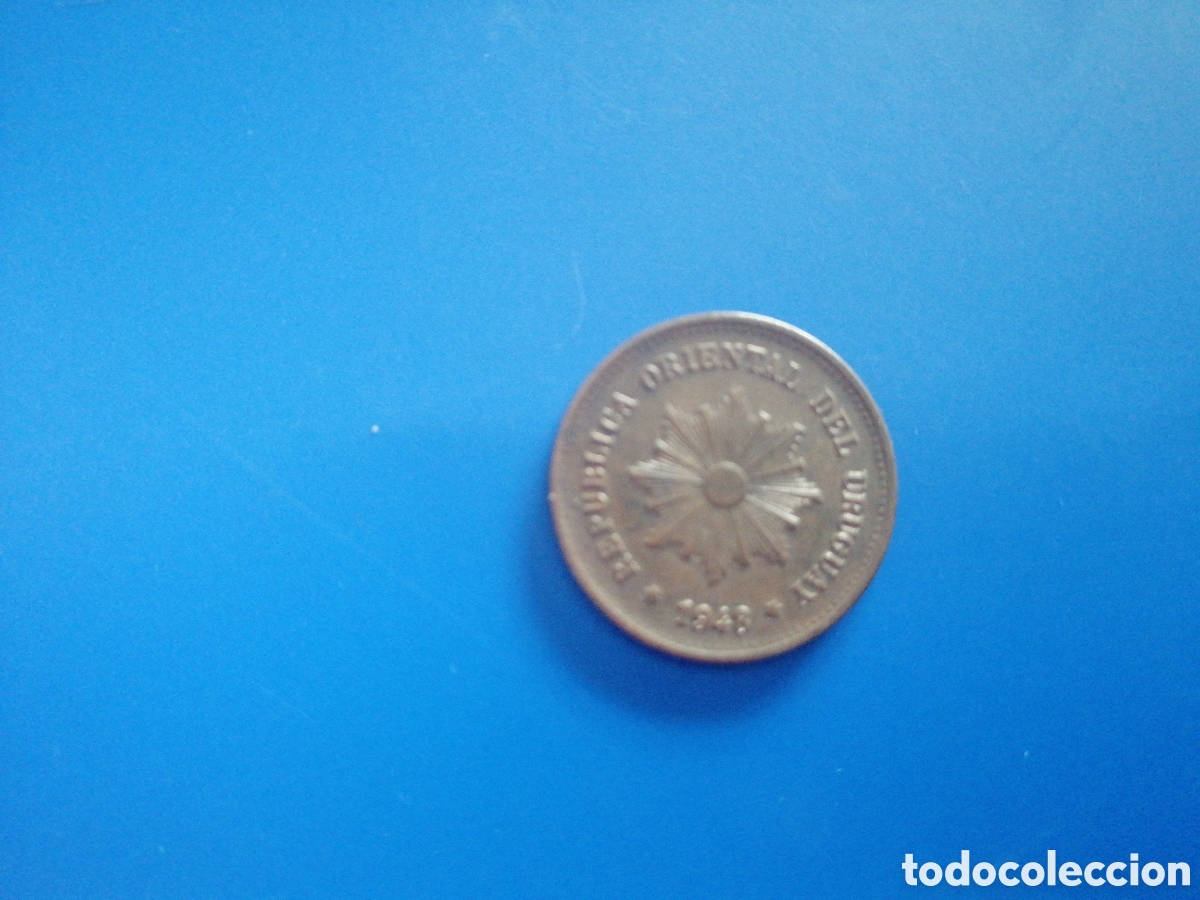 Monedas antiguas de Am&eacute;rica: 5 centesimos de Uruguay 1948 - Foto 2