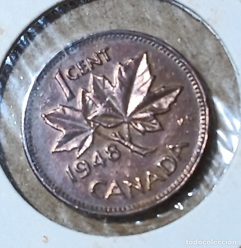 Monedas antiguas de Am&eacute;rica: CANADA - 1 CENT 1948 MBC - Foto 2