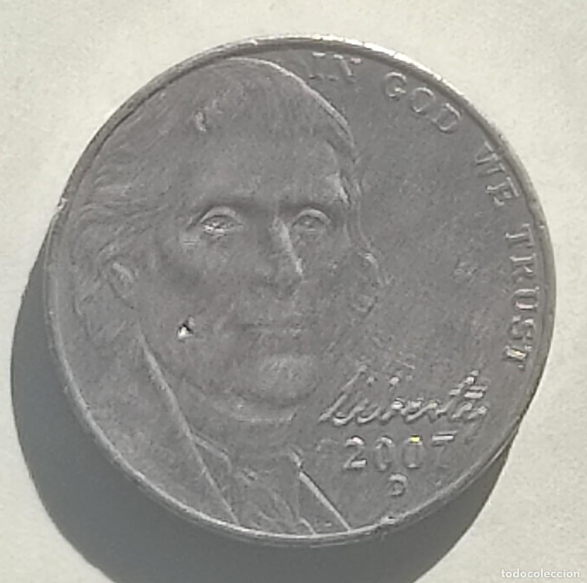 Monedas antiguas de Am&eacute;rica: Estados Unidos-5 cent-2007 D