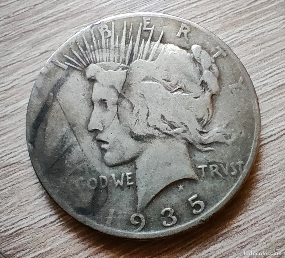 Monedas antiguas de Am&eacute;rica: Moneda 1 dolar de plata 1935 - Foto 1