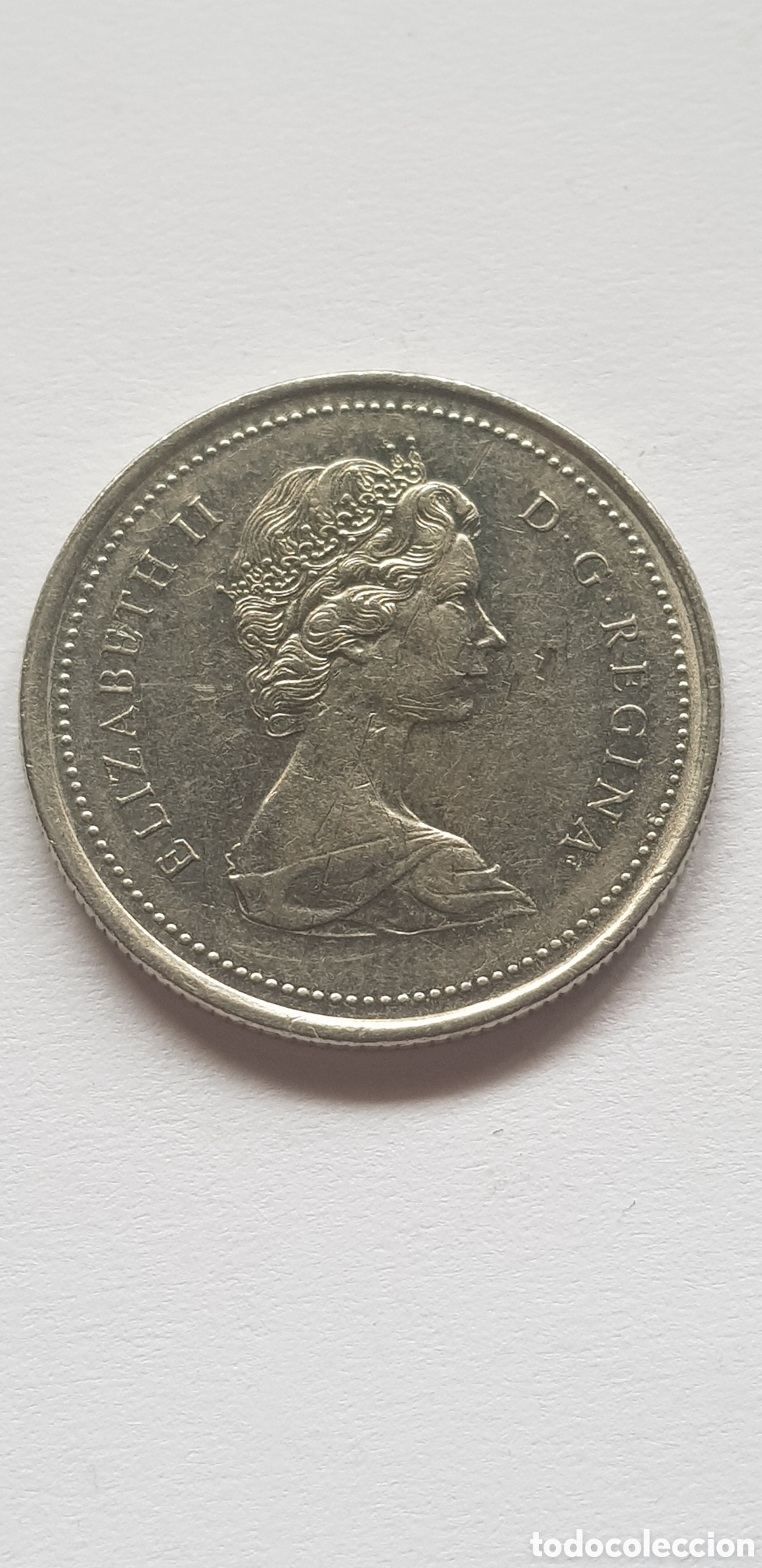 Monedas antiguas de Am&eacute;rica: 25 C&eacute;ntimos 1973 Canad&aacute; Cents - Foto 1