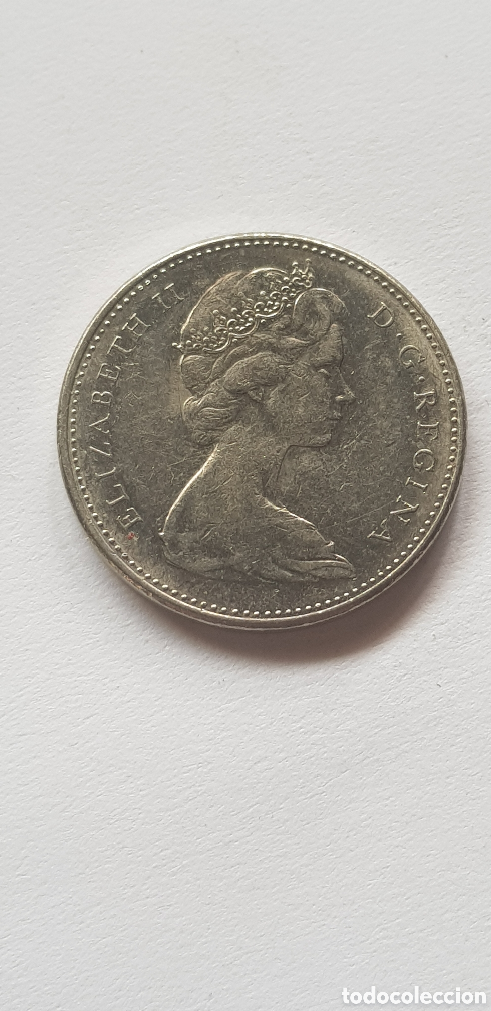 Monedas antiguas de Am&eacute;rica: 5 C&eacute;ntimos 1977 Canad&aacute; Cents - Foto 2