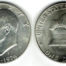 Monedas antiguas de América: E.E.U.U. (USA) 1 DOLAR (DOLLAR) PLATA 1976 S CONMEMORATIVA BICENTARIO DE LA INDEPENDENCIA FDC