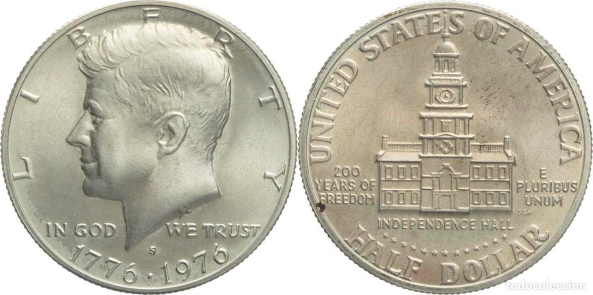 Monedas antiguas de Am&eacute;rica: E.E.U.U. (USA) 1/2 DOLAR (DOLLAR) PLATA 1976 S CONMEMORATIVA BICENTARIO DE LA INDEPENDENCIA FDC