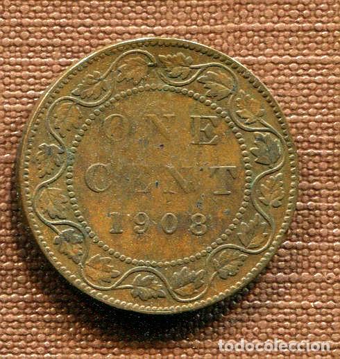 Monedas antiguas de Am&eacute;rica: CANADA - 1 CENTAVO 1908 - Foto 2