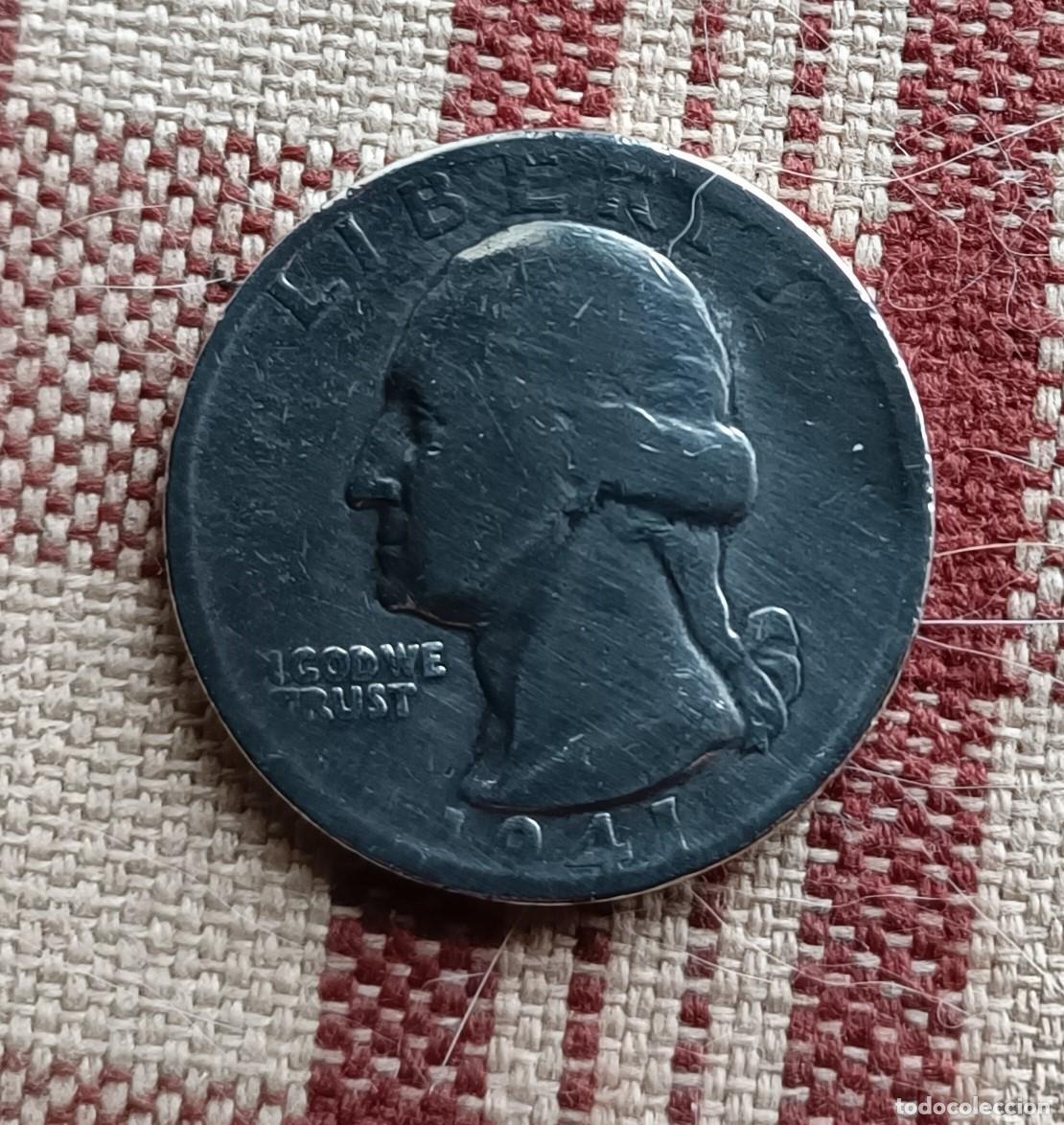 Monedas antiguas de Am&eacute;rica: Moneda de 25 centavos USA 1941 - Foto 2