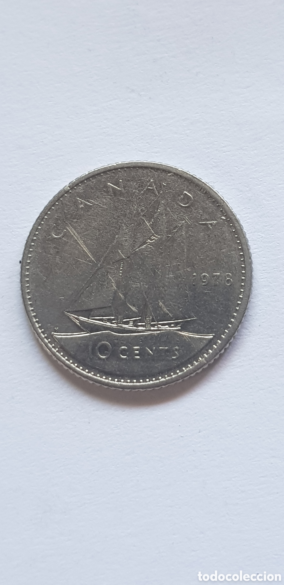 Monedas antiguas de Am&eacute;rica: 10 cents 1978 Canada Centimos de dolar - Foto 1