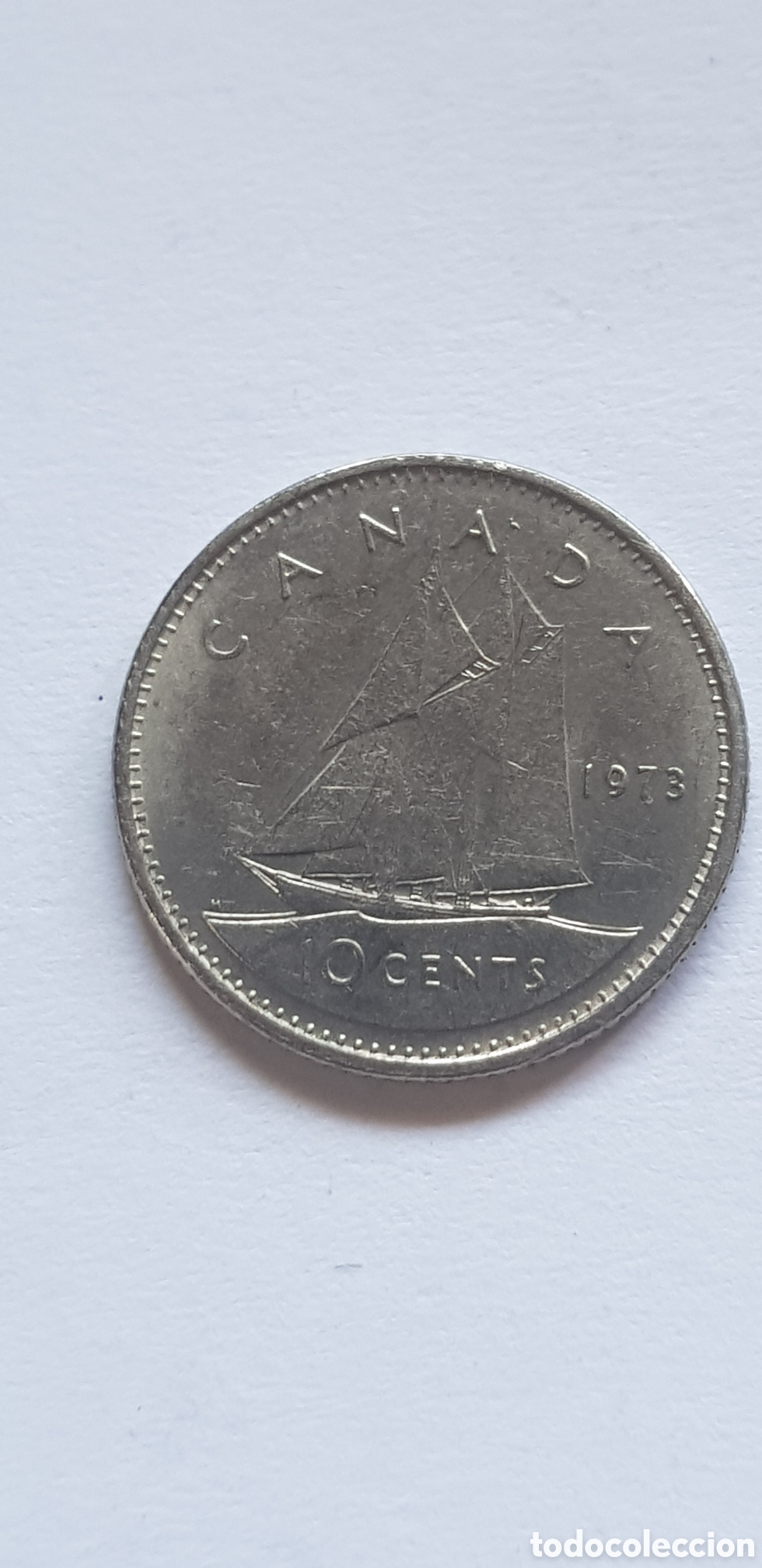 Monedas antiguas de Am&eacute;rica: 10 cents 1973 Canada Centimos de dolar - Foto 1