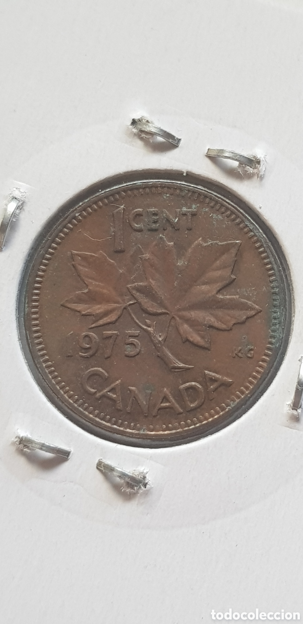 Monedas antiguas de Am&eacute;rica: 1 cent 1975 Canada Centimo de dolar - Foto 2