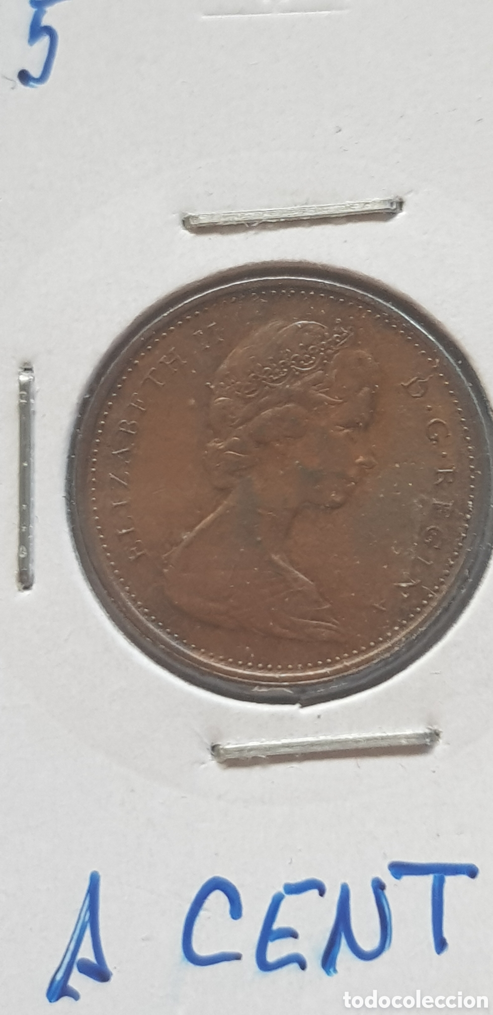 Monedas antiguas de Am&eacute;rica: 1 cent 1975 Canada Centimo de dolar - Foto 1