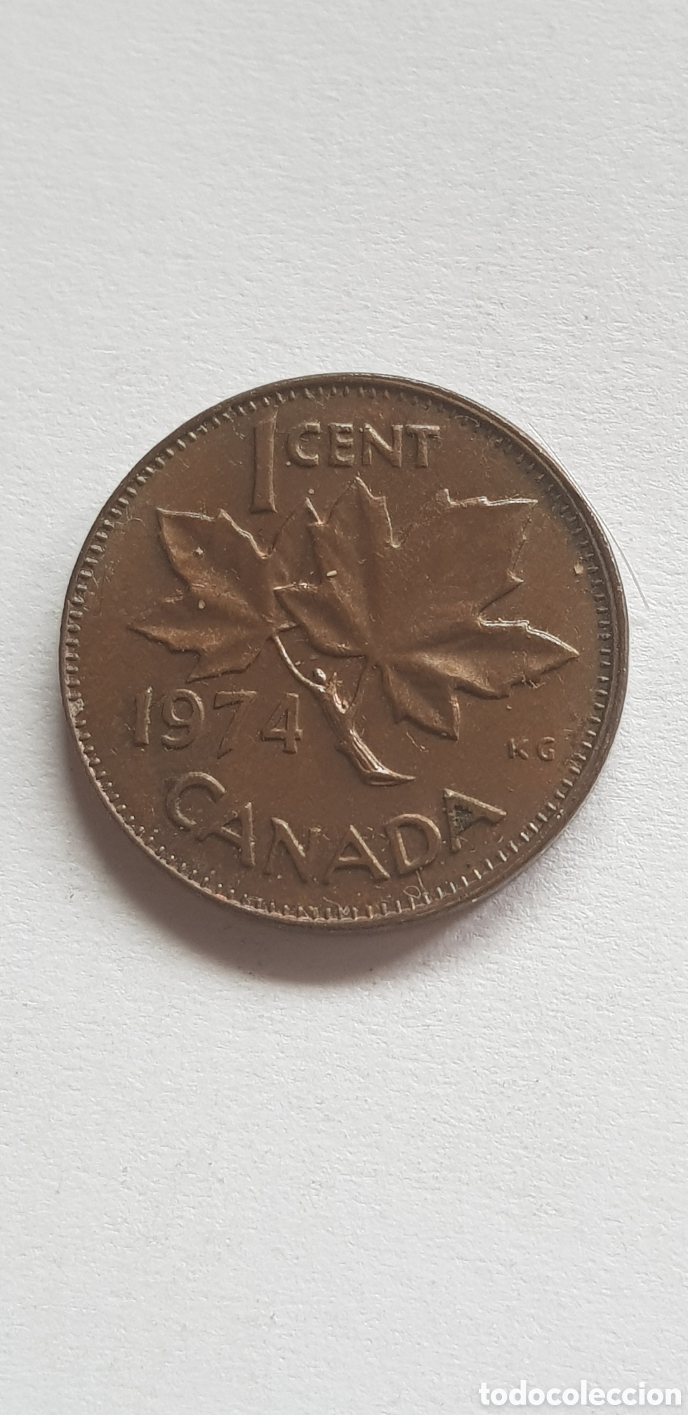 Monedas antiguas de Am&eacute;rica: 1 cent 1974 Canada Centimo de dolar - Foto 3