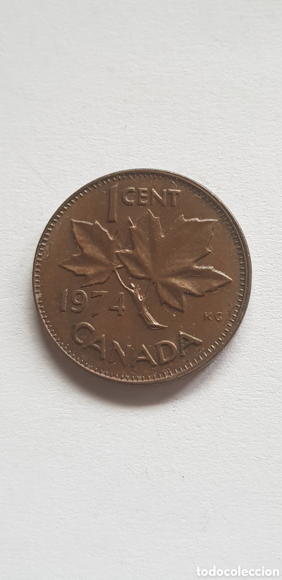 Monedas antiguas de Am&eacute;rica: 1 cent 1974 Canada Centimo de dolar - Foto 1