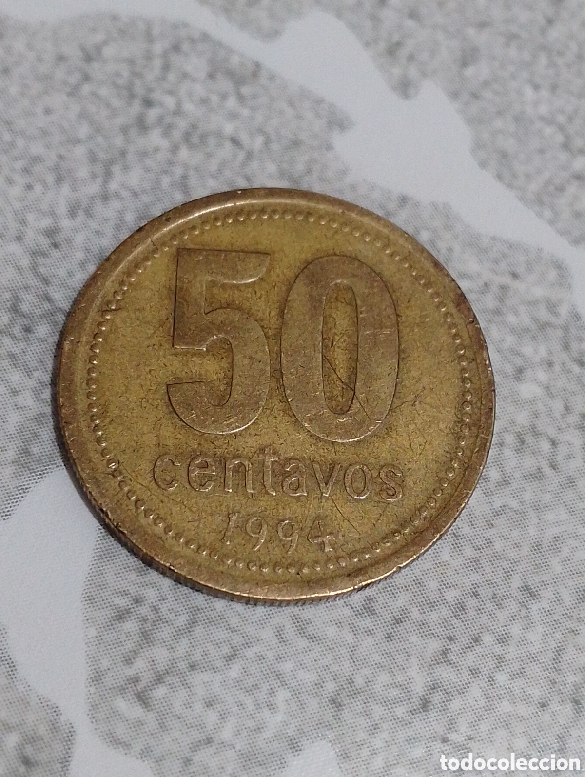 Monedas antiguas de Am&eacute;rica: Moneda 50 centavos de 1994 argentina - Foto 2