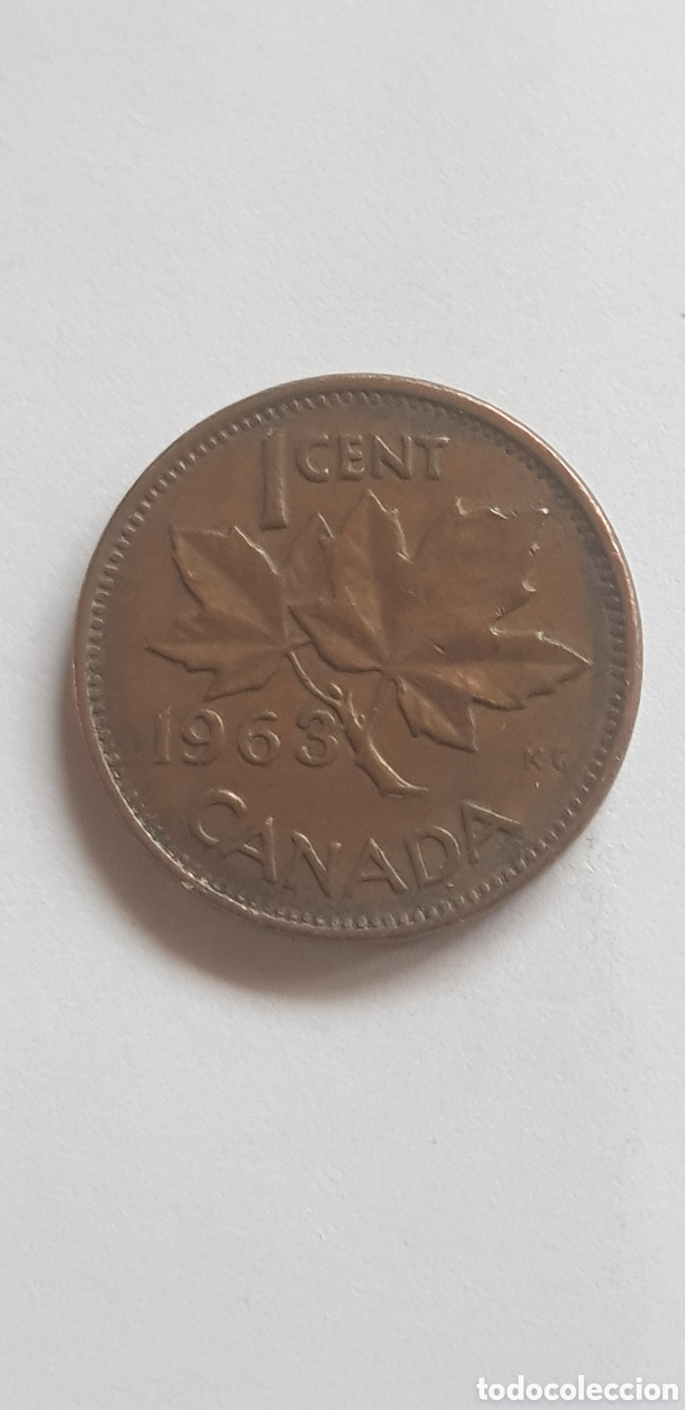 Monedas antiguas de Am&eacute;rica: 1 cent 1963 Canada Centimo de dolar - Foto 1