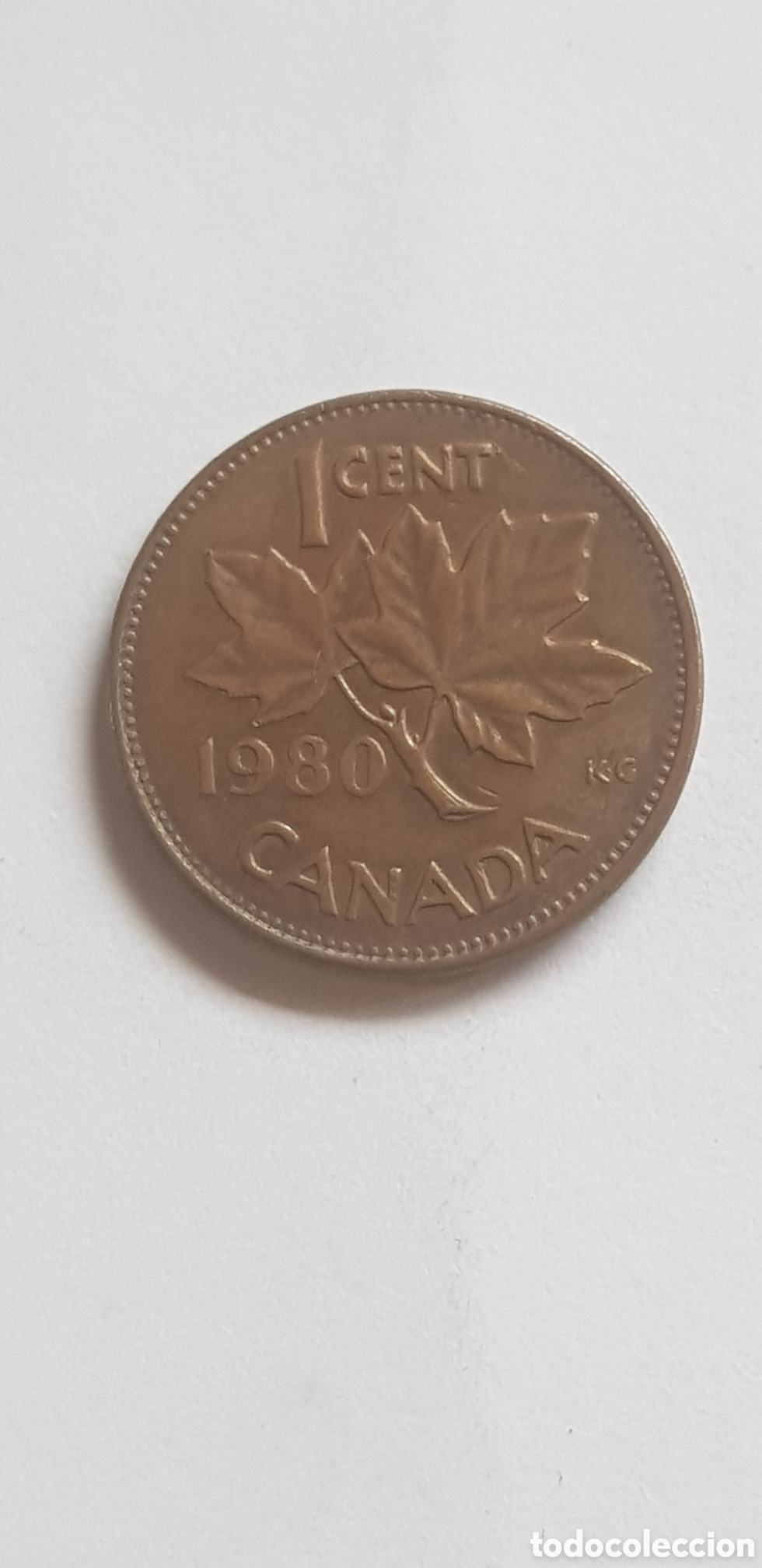 Monedas antiguas de Am&eacute;rica: 1 cent 1980 Canada Centimo de dolar - Foto 1