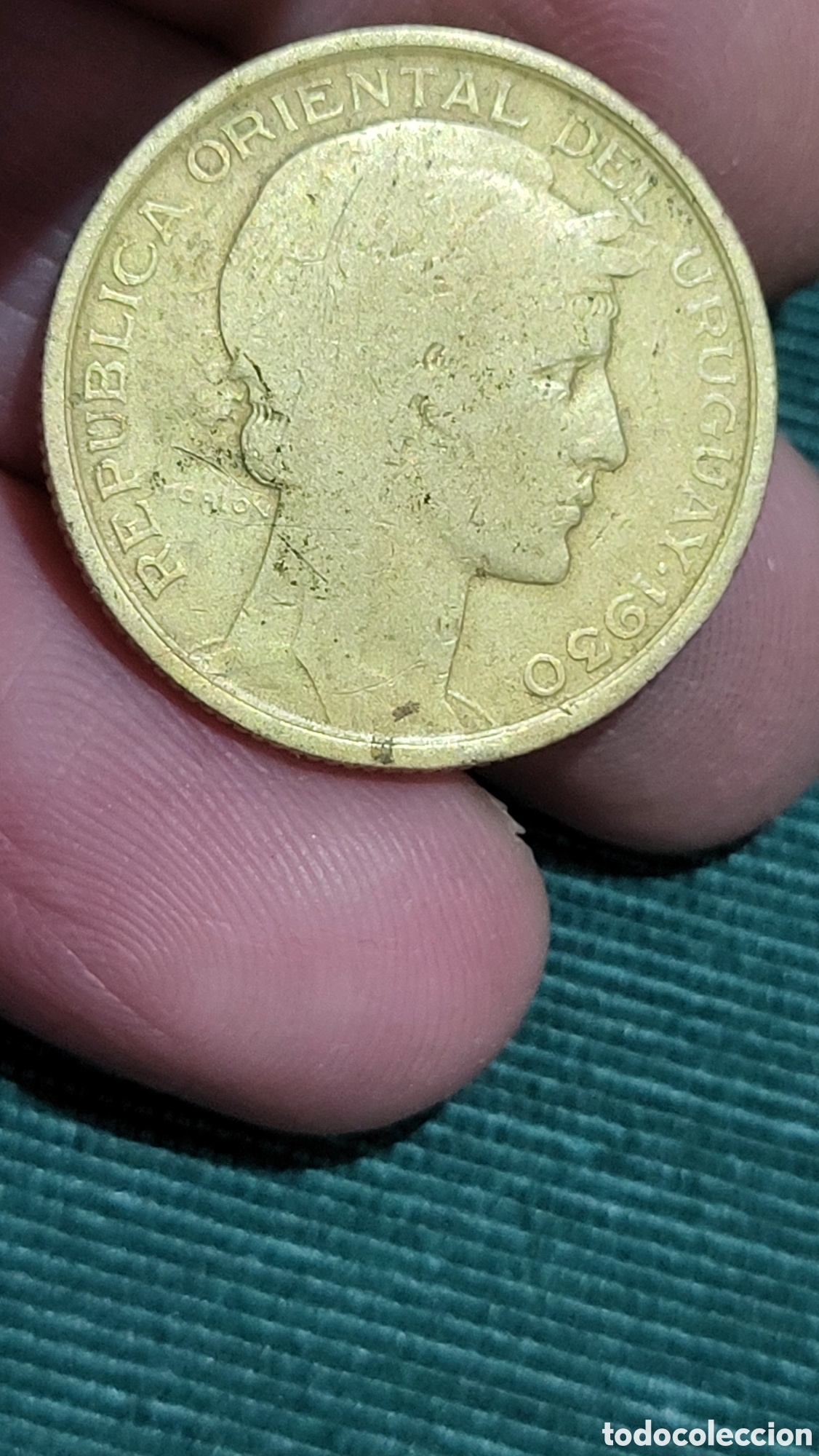 Monedas antiguas de Am&eacute;rica: Moneda 10 centimos 1930 Uruguay - Foto 2