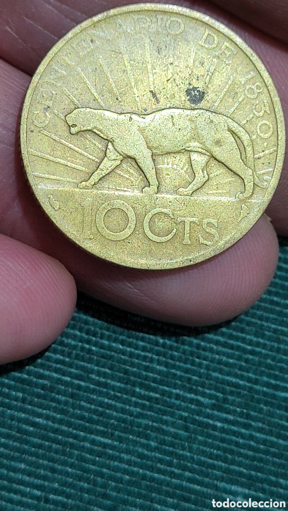 Monedas antiguas de Am&eacute;rica: Moneda 10 centimos 1930 Uruguay - Foto 1