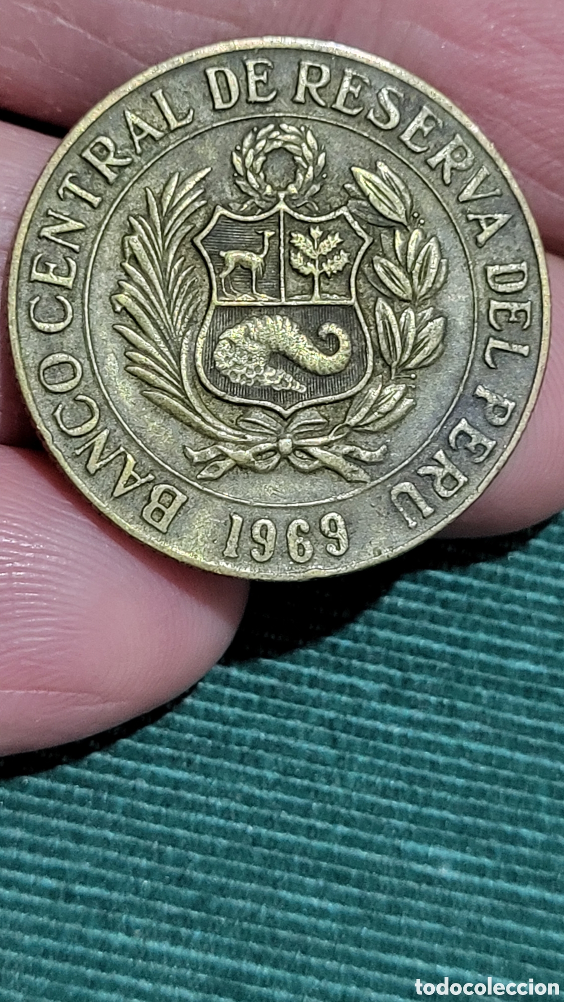 Monedas antiguas de Am&eacute;rica: Moneda un sol de oro 1969 Per&uacute; - Foto 2