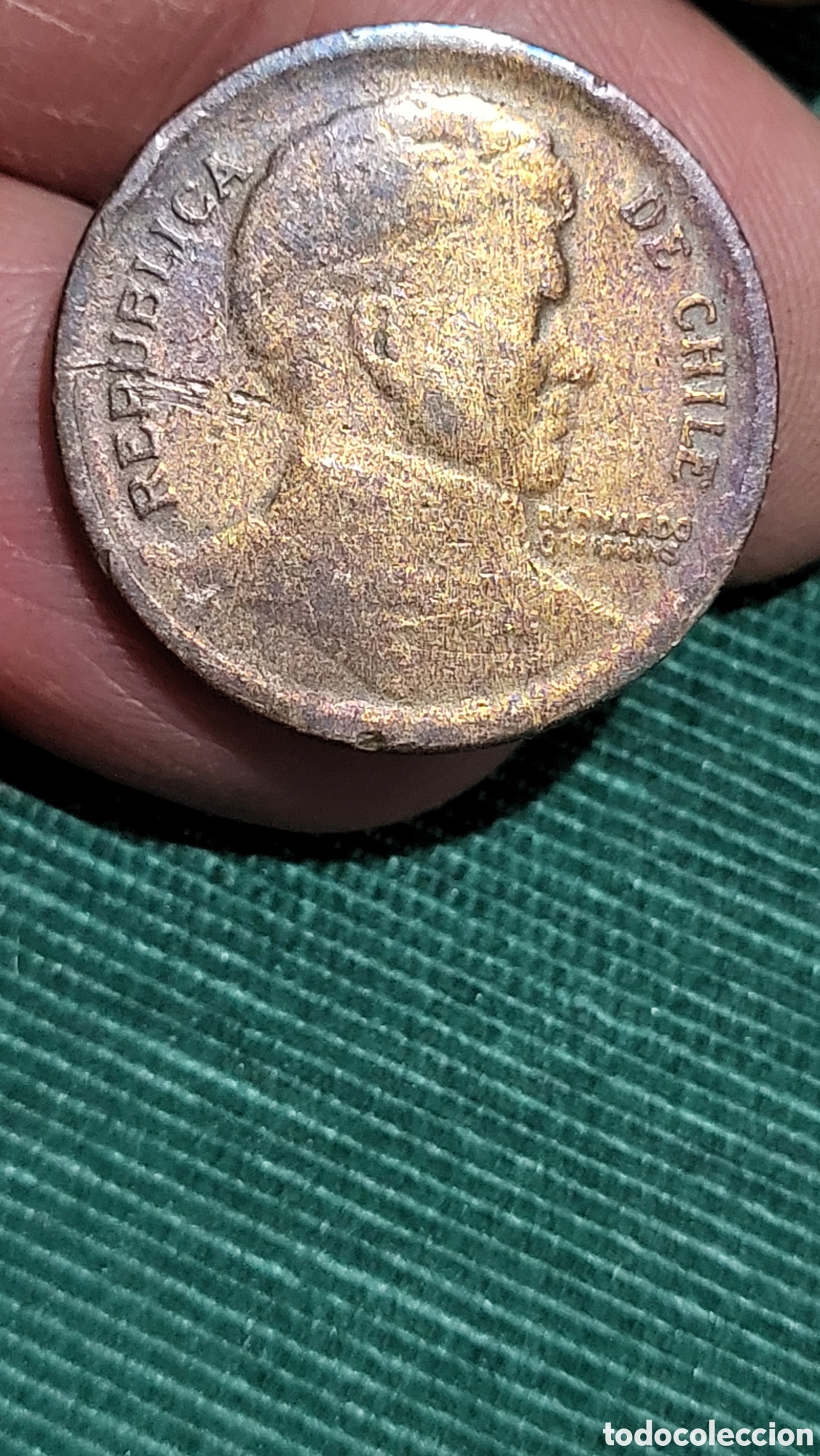 Monedas antiguas de Am&eacute;rica: Moneda un peso 1944 Chile - Foto 1
