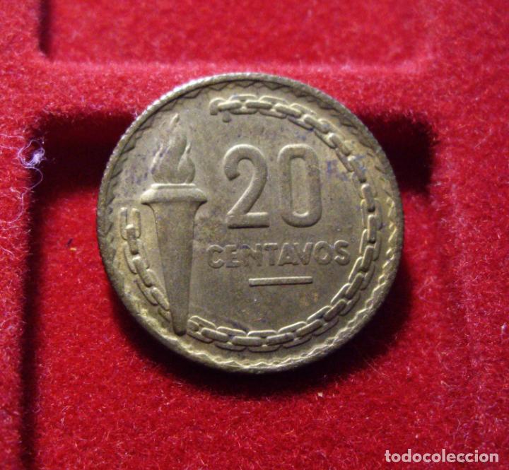 Monedas antiguas de Am&eacute;rica: PERU - 20 CENTAVOS 1954 - RARA - Foto 2