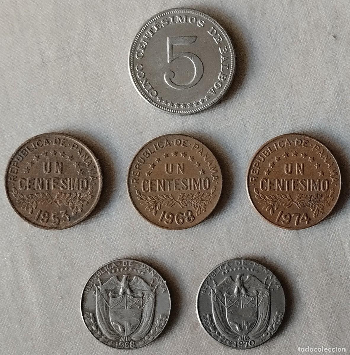 Monedas antiguas de Am&eacute;rica: LOTE DE 6 MONEDAS DE PANAMA - Foto 1