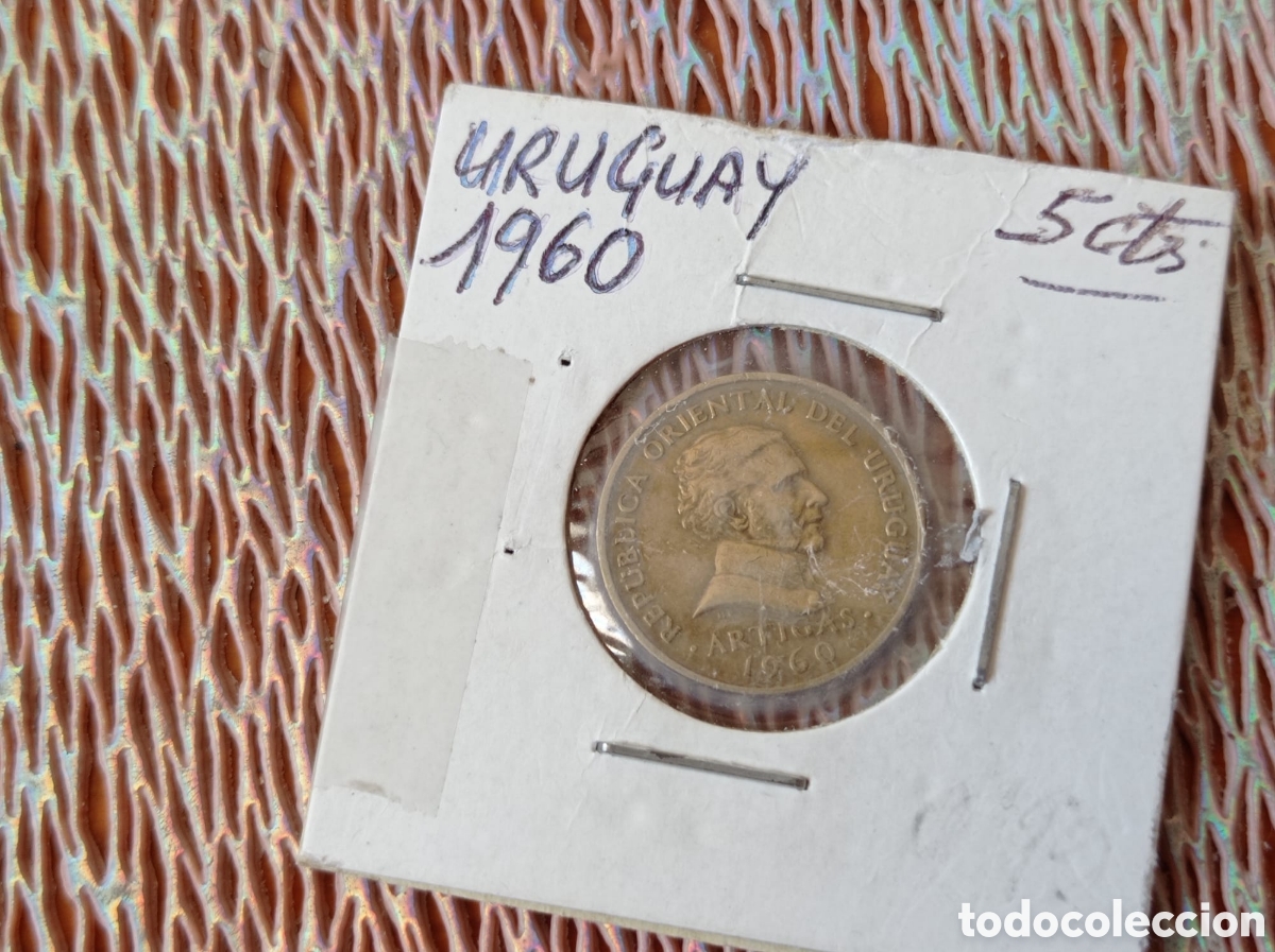 Monedas antiguas de Am&eacute;rica: 5 cent&eacute;simos de Uruguay de oro - Foto 5