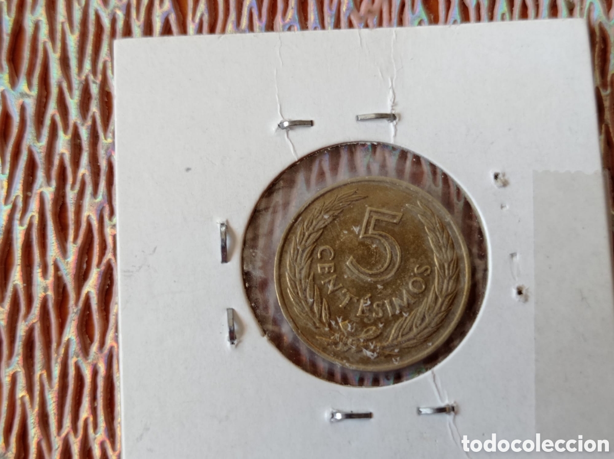 Monedas antiguas de Am&eacute;rica: 5 cent&eacute;simos de Uruguay de oro - Foto 6