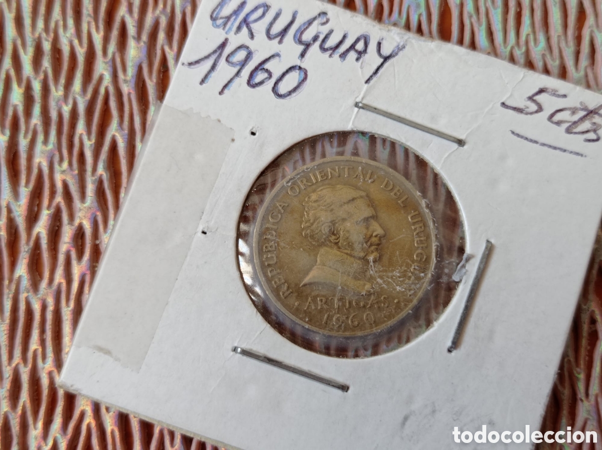 Monedas antiguas de Am&eacute;rica: 5 cent&eacute;simos de Uruguay de oro - Foto 7
