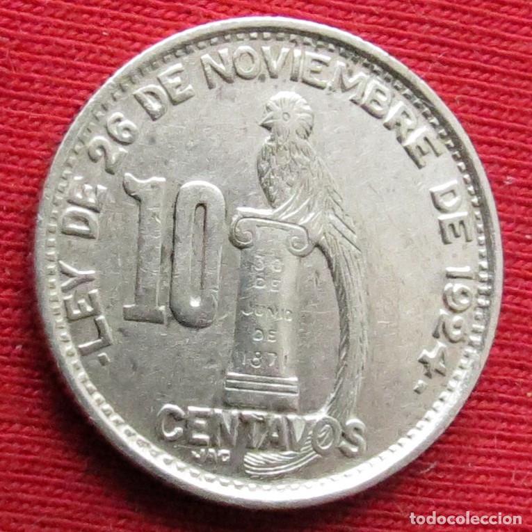 Monedas antiguas de Am&eacute;rica: Guatemala 10 centavos 1949 - Foto 1