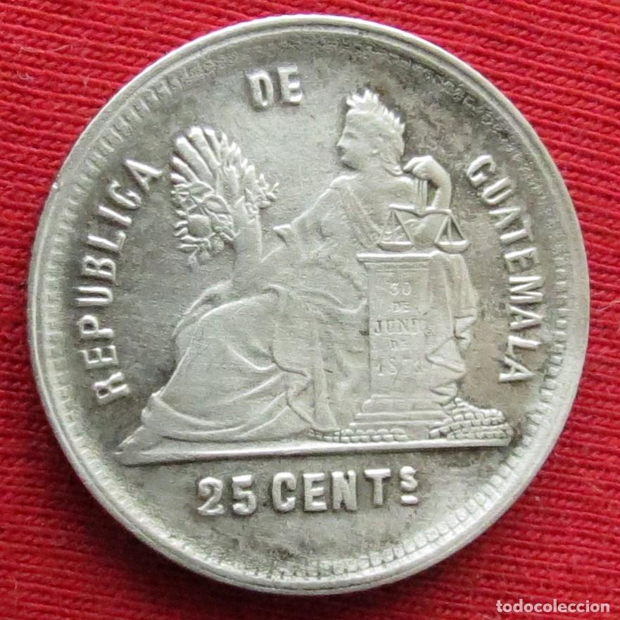 Monedas antiguas de Am&eacute;rica: Guatemala 25 centavos 1893 - Foto 1