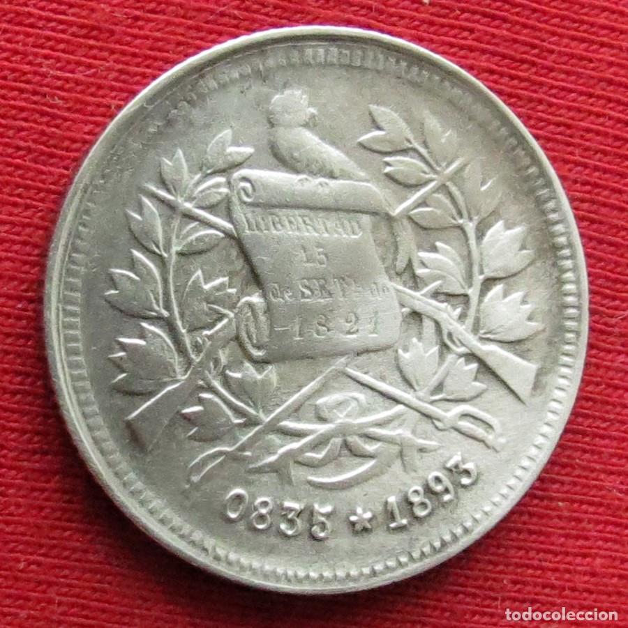 Monedas antiguas de Am&eacute;rica: Guatemala 25 centavos 1893 - Foto 2