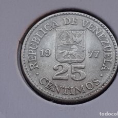 Monedas antiguas de América: VENEZUELA 25 CENTIMOS 1977. Lote 388500149