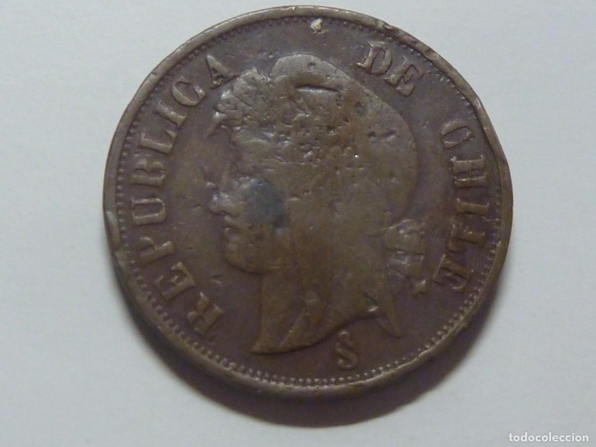 Monedas antiguas de Am&eacute;rica: CHILE 1887 DOS CENTAVOS COBRE BC - Foto 1