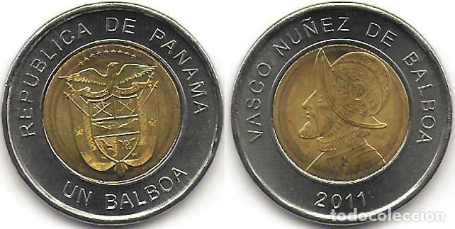 Monedas antiguas de Am&eacute;rica: Panam&aacute; 1 balboa 2011 KM#141 bimet&aacute;lica UNC/SC Sin circular