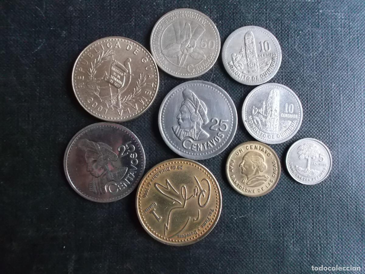Monedas antiguas de Am&eacute;rica: conjunto de 9 monedas de Guatemala dificiles - Foto 1