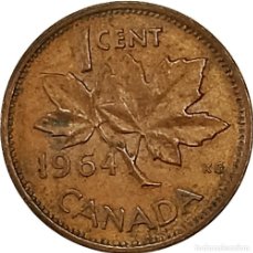 Monedas antiguas de América: Ω CANADÁ. 1 CENTAVO DE 1964 (ISABEL II). KM# 49. (566).