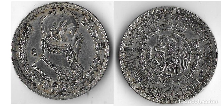 Monedas antiguas de Am&eacute;rica: ESTADOS UNIDOS MEXICANOS *UN PESO PLATA 1860*