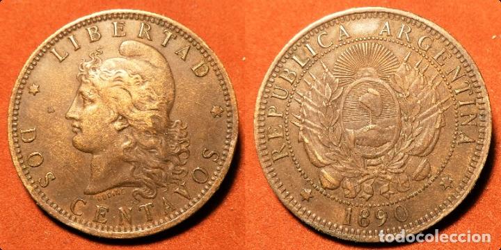 Monedas antiguas de Am&eacute;rica: MONEDA DE ARGENTINA 2 CENTAVOS 1890 - Foto 1