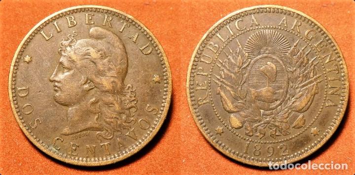 Monedas antiguas de Am&eacute;rica: MONEDA DE ARGENTINA 2 CENTAVOS 1892 - Foto 1