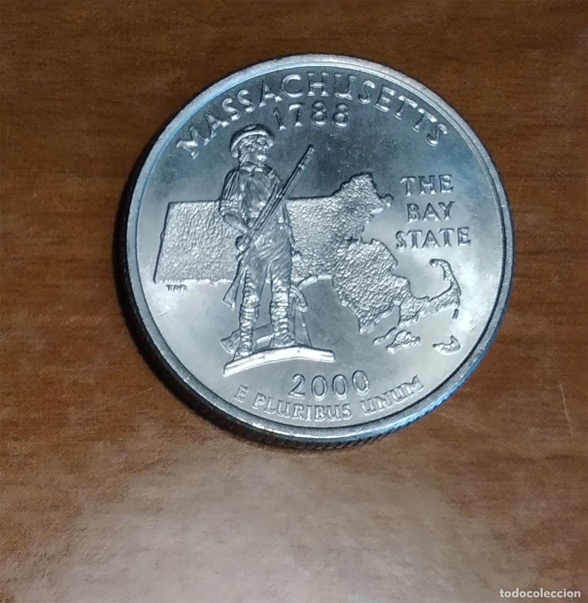 Monedas antiguas de Am&eacute;rica: CUARTO DE DOLAR A&Ntilde;O 2000 &rdquo;MASSACHUSETTS&rdquo; SIN CIRCULAR - Foto 1