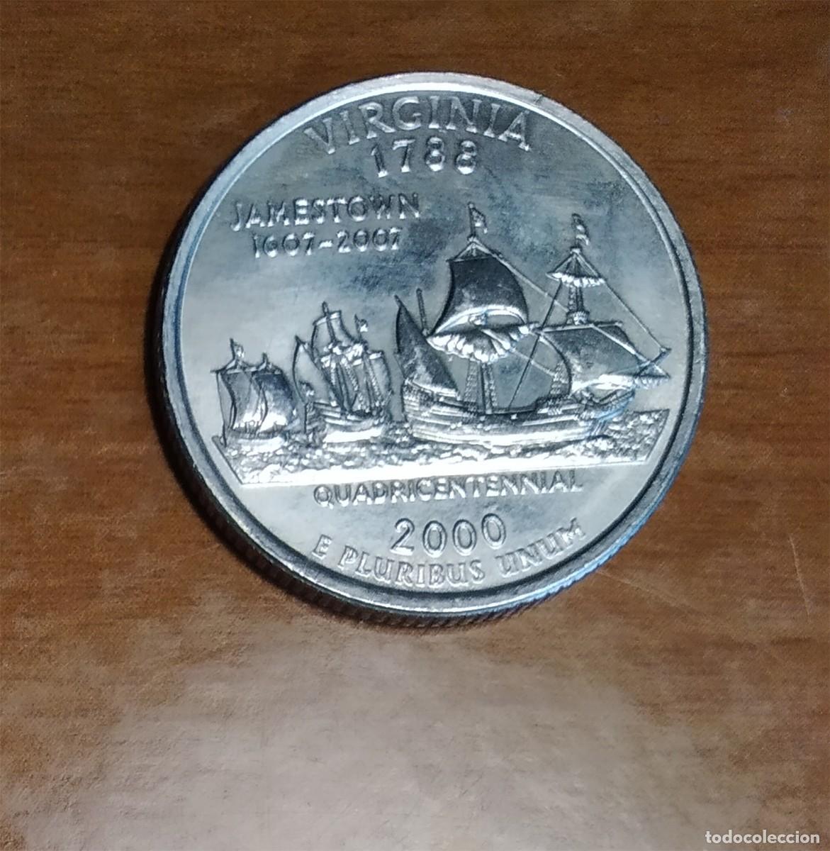 Monedas antiguas de Am&eacute;rica: CUARTO DE DOLAR A&Ntilde;O 2000 &rdquo;VIRGINIA&rdquo; SIN CIRCULAR - Foto 2