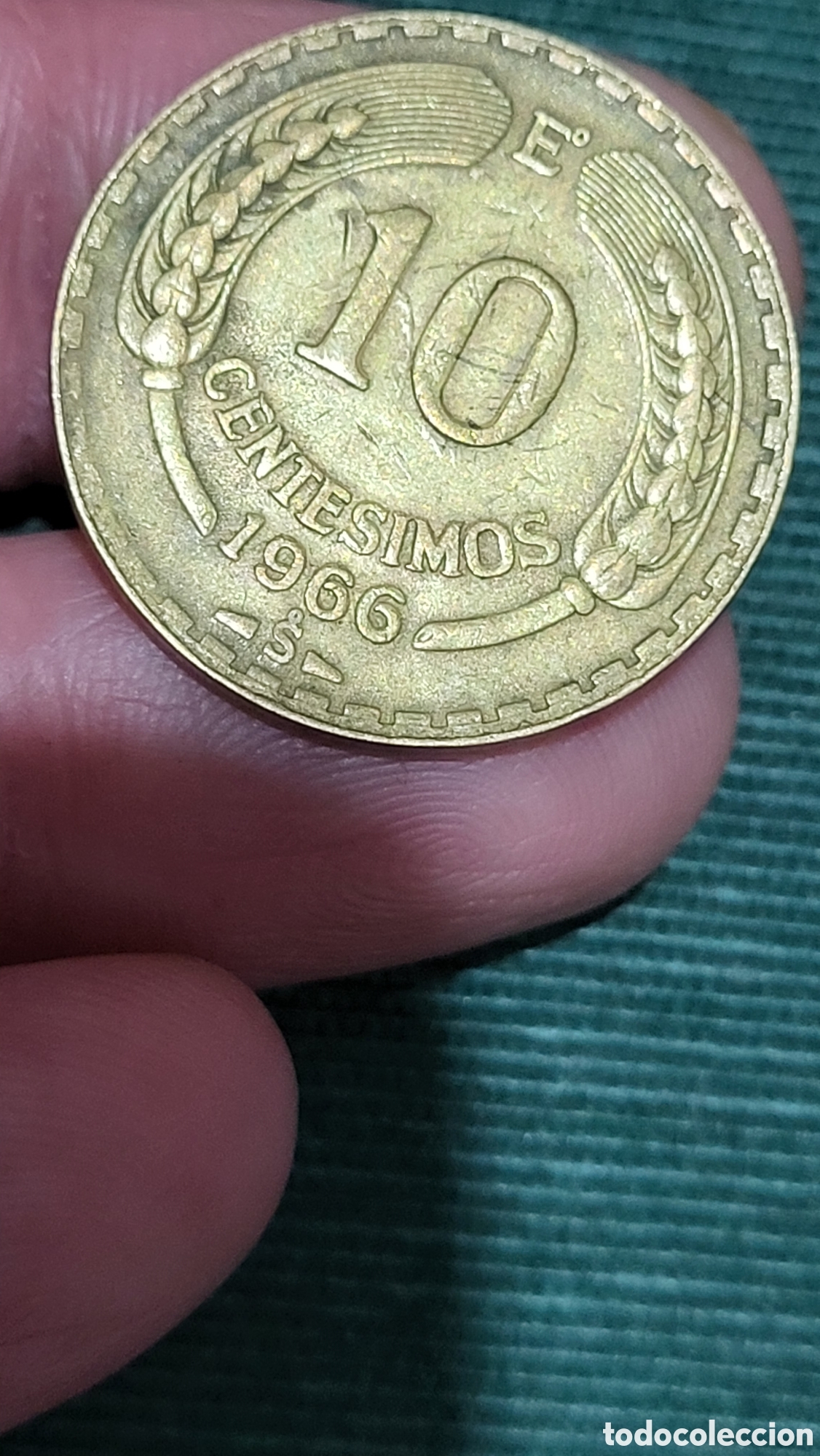 Monedas antiguas de Am&eacute;rica: Moneda 10 centimos 1966 Chile - Foto 2
