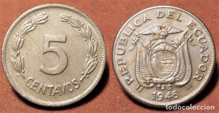 Monedas antiguas de Am&eacute;rica: MONEDA DE ECUADOR 5 CENTAVOS 1946 - Foto 1