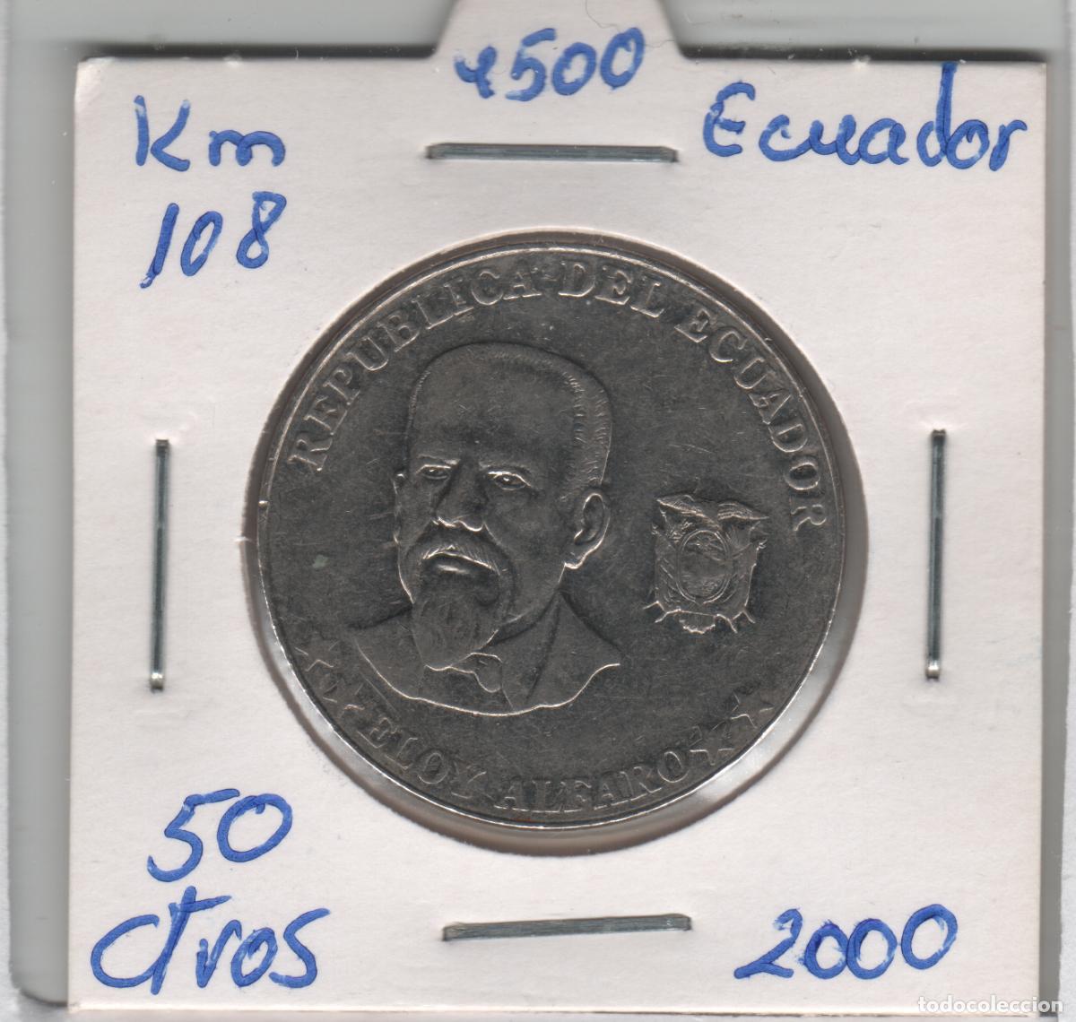 Monedas antiguas de Am&eacute;rica: MONEDA ECUADOR 50 CENTAVOS 2000 - Foto 1